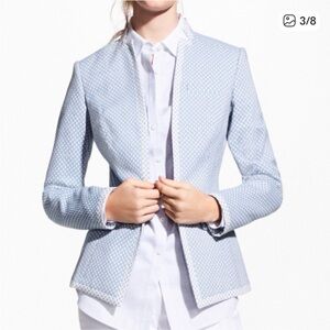 St. John Collection White Polka Dot Blazer